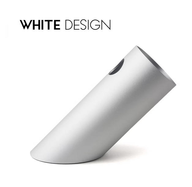 White Design创意金属倾斜铝合金圆柱笔筒简洁桌面收纳文具